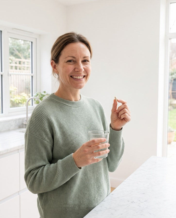 A woman starting her day with Steadily